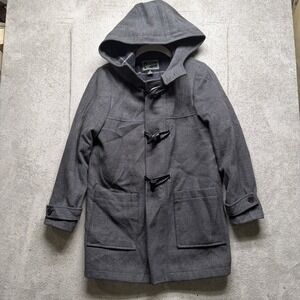 Rothschild Girls Gray Wool Blend Hooded Duffle Jacket Toggle Size 10